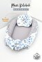 Babynest, Baby Sleeping Bed 0-2 Years - Cotton Fabric - Blue Butterfly - 3