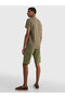 Men's Woven Fabric Short Sleeve Plain Model Khaki T-Shirt - 4