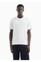 Men's Brand Logo Basic Crew Neck Short Sleeve White T-Shirt - 2