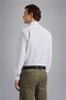 Men's Cotton Shirt with Collar, Long Sleeves, Button Closure, White Shirt - 3