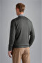 Men's V-Neck Long Sleeve Gray Sweater - 2