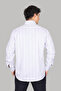 Men's Regular Fit Striped Long Sleeve White-Blue Shirt - 5