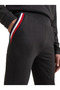 Men's Black Sweatpants with Elastic Cuffs and Waistband and Logo - 2