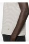 Men's Crew Neck Striped Short Sleeve Beige T-Shirt - 5
