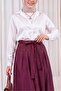 3964 Lightweight Drapey Satin Shirt - White - 4