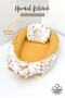 Babynest, Baby Sleeping Bed 0-2 Years - Cotton Fabric - Mustard Butterfly - 3