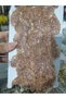 Iron-On Rose Color Leaf Pattern Stoned Decorative Strip Accessory - 2