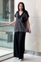 Sequined Sleeveless Mesh Blouse - 4
