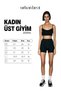 Zerra Women's Soft and Flexible Fabric Printed Detailed Strappy Buttoned Black Sports Bra - 7