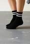 6 Pairs Men's College Socks Black Striped College Sports Socks - 3