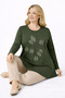 Women's Combed Cotton Tunic for Middle-Aged and Older Mothers 4745 - 4