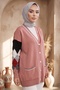Baklava Pattern Knitwear Cardigan 1243 - Dried Rose - 2