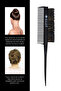 Professional 0.34 Bun Brush 3 in 1 Crepe Skewer Comb Sleek Bun - 3