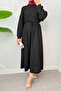 Bat Sleeve Hijab Dress 2239 - Black - 3