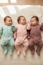 100% Cotton 3-Piece Baby Romper Set with Booties and Long Sleeves Combination 3-6-9 Months Newborn - 2