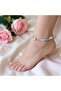 Women's Yavruağzı Pearl and Starfish Motif Handmade Bijoux Anklet