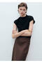 Straight-Cut Linen-Blend Skirt - 6