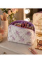 Roses Lilac Rose Patterned XL Makeup and Travel Bag - Quilted Fabric, Large Volume - 3