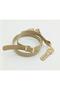 Real Leather Long Handle - 2X130 Raw, Light Gold Metal Bag Accessory - 2