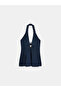 10787 Halter Neck Peplum Knitwear Blouse - 5
