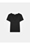 32758 V-Neck Short Sleeve T-Shirt-Black - 5