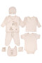 Milk Coffee Bee Embroidered 8 Piece Hospital Discharge Set - 2