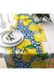 Vintage Tile Lemon Patterned Decorative 4-Piece Throw Pillow Cover and Runner Set - 5