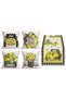 Vintage Lemon & Plaid Patterned Decorative 4-Piece Throw Pillow Cover and Runner Set - 3