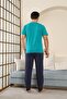 100% Cotton Short-Sleeve Men's Pajama Set with Pocket Details - 5