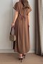 Vatkali, Dress with Tie at the Waist and Accessory Details Key37285 - 5