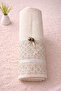 2-Piece 100% Cotton Bride and Groom Bundle Dowry Gift French Laced 50X90 Hand Towel Set - 2