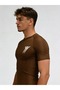 Comporession Dar / Slim Crew Neck T-Shirt Brown Unisex Youth - 3