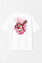 Unisex Stüssy Tiger Printed Oversize 100% Cotton Wide Cut Textured Crew Neck T-Shirt Rf0666