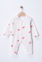 3-Piece Baby Girl Ribbed Jumpsuit Set with Teddy Bear, Bow and Snap Fasteners Camisole Pajamas (79 Characters) - 8