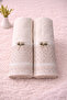 4-Piece 100% Cotton Bride and Groom Gift Package, Dowry Gift, French Laced Bow, 50X90 Hand Towel / Towel Set - 3