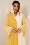 Premium Yellow & White Linen Abaya Lightweight Summer Outfit for Casual, Party & Outing Wear