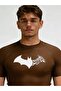 Batman Compression Tight / Slim Crew Neck T-Shirt Brown Unisex Youth