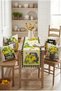 Vintage Lemon & Plaid Patterned Decorative 4-Piece Throw Pillow Cover and Runner Set - 2