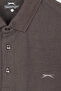 Zany Men's Polo Collar Brown T-Shirt - 2