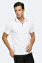 Zither Men's Polo Collar White T-Shirt - 5