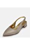 Plus size gold glitter slingback evening shoes - sizes 41-42-43-44 - 6