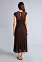 Fitted Crew Neck Lace Short Sleeve Maxi Dress F8114Ax26Sp - 5