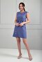 Women's Self-Tied Slit Detailed Double Crepe Short Dress - 3