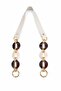 Artificial Leather Acrylic Oval Model Knitted Bag and Leather Bag Handles - 70 cm (Gold Color Accessory)