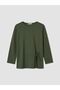 Lcw Grace Khaki Crew Neck Side Tie Blouse - 5