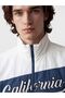 Xside White Comfortable Fit Stand Collar Men's Jacket - 5