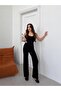 Women's Black Straight Cut Comfortable Daily Tracksuit - 3