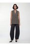 Nevavm Farkıyla Lcw Vision Khaki Double Breasted Collar Striped Women's Classic Vest - S6E046Z8-Lge - 2