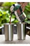 Stainless Steel Cup 4 Pack 16oz Drinking Cup,Stainless Steel Pint Cups Shatterproof Cup - 4