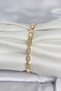 Brass Zircon Stone Gold Color Women's Bracelet - Ebj260418W41873 - 2